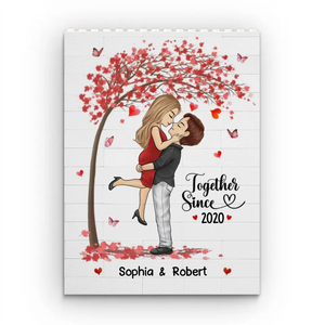 Ensemble pour toujours - Blocs de construction rectangulaires verticaux personnalisés pour couple - Cadeau pour mari et femme, anniversaire