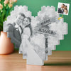 Custom Photo Loved You Then, Love You Still - Couple Personalized Custom Heart Shaped Building Brick Blocks - Gift For Husband Wife, Anniversary