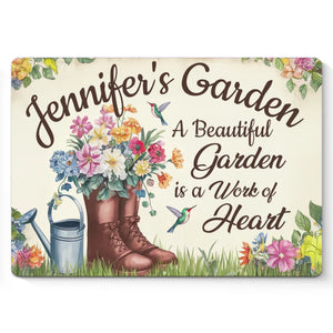 Plante pleine d'amour - Plaque en métal personnalisée pour la décoration intérieure de la famille - Cadeau pour vous-même, vos meilleurs amis, vos frères et sœurs, les membres de votre famille