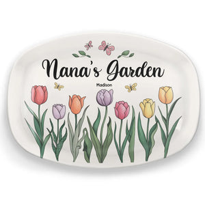 Le cœur de grand-mère est un jardin d'amour - Plateau personnalisé pour la famille - Cadeau pour maman et grand-mère