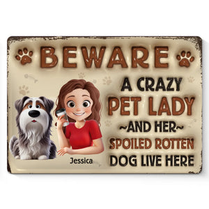 Pattes, moustaches et amour inconditionnel - Plaque en métal personnalisée effet gonflé 3D pour chien et chat - Cadeau de pendaison de crémaillère pour propriétaires et amoureux des animaux