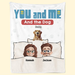 Couverture personnalisée pour chien « Just Us And The Paws We Love » – Cadeau pour propriétaires et amoureux des animaux