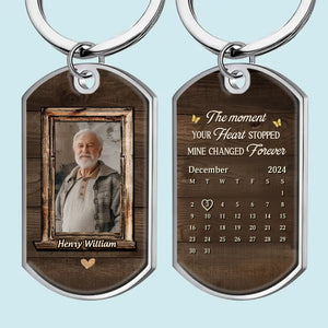 Photo personnalisée sur laquelle votre esprit brille - Porte-clés personnalisé commémoratif - Cadeau de condoléances pour les membres de la famille