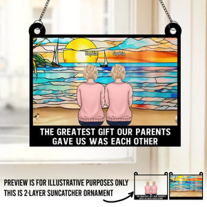 Le plus beau cadeau de notre vie - Attrape-soleil personnalisé à suspendre à la fenêtre - Cadeau pour les membres de la famille