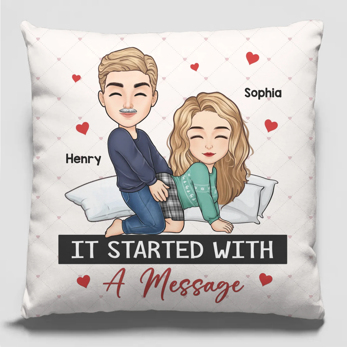 In Your Touch, I Feel Forever - Couple Personalized Custom Pillow - Gift For Husband Wife, Anniversary