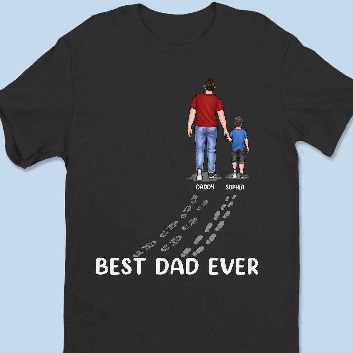 Mon père est mon héros - T-shirt unisexe personnalisé pour la famille, t-shirt premium, sweat à capuche - Cadeau de fête des pères, d'anniversaire pour papa