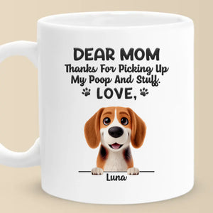 Un merci spécial de votre compagnon à quatre pattes ! Mug personnalisé pour chien ! Cadeau pour les propriétaires et les amoureux des animaux.