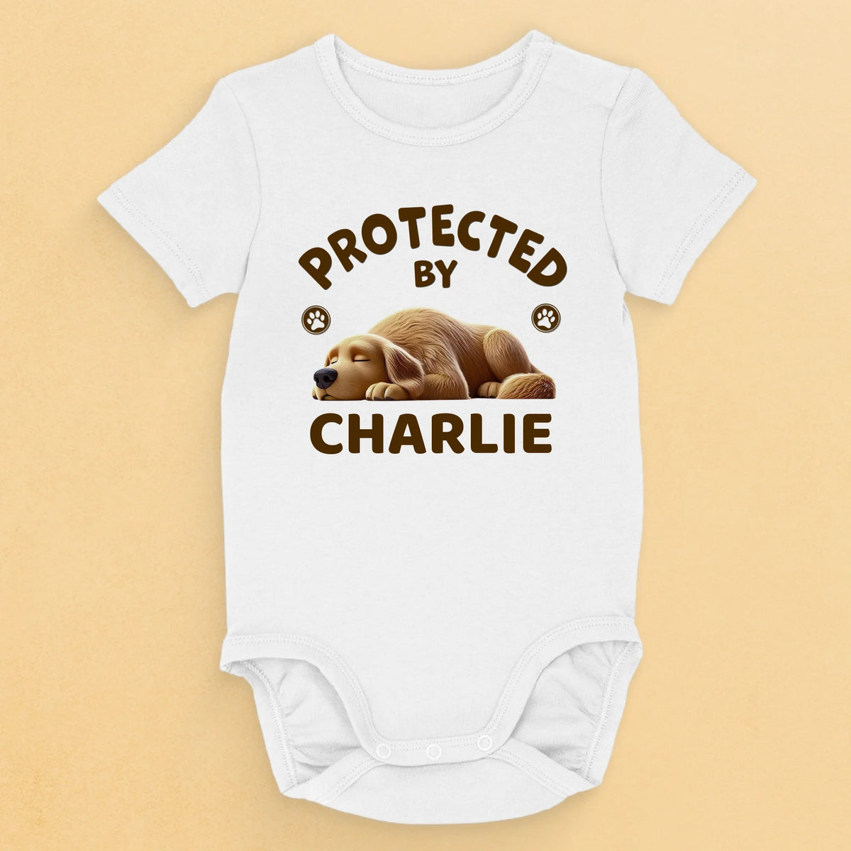 Heureux d'être avec toi - Body bébé personnalisé avec chien - Cadeau de naissance, cadeau pour les propriétaires d'animaux et les amoureux des animaux