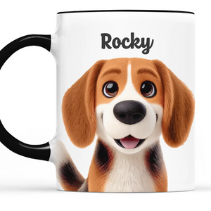 Jeter un coup d'œil maintenant, faire des câlins plus tard - Tasse personnalisée pour chien et chat - Cadeau pour propriétaires et amoureux des animaux