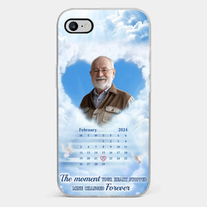 Photo personnalisée « Nous vous portons toujours avec nous » - Étui de téléphone transparent personnalisé commémoratif - Cadeau de condoléances pour les membres de la famille