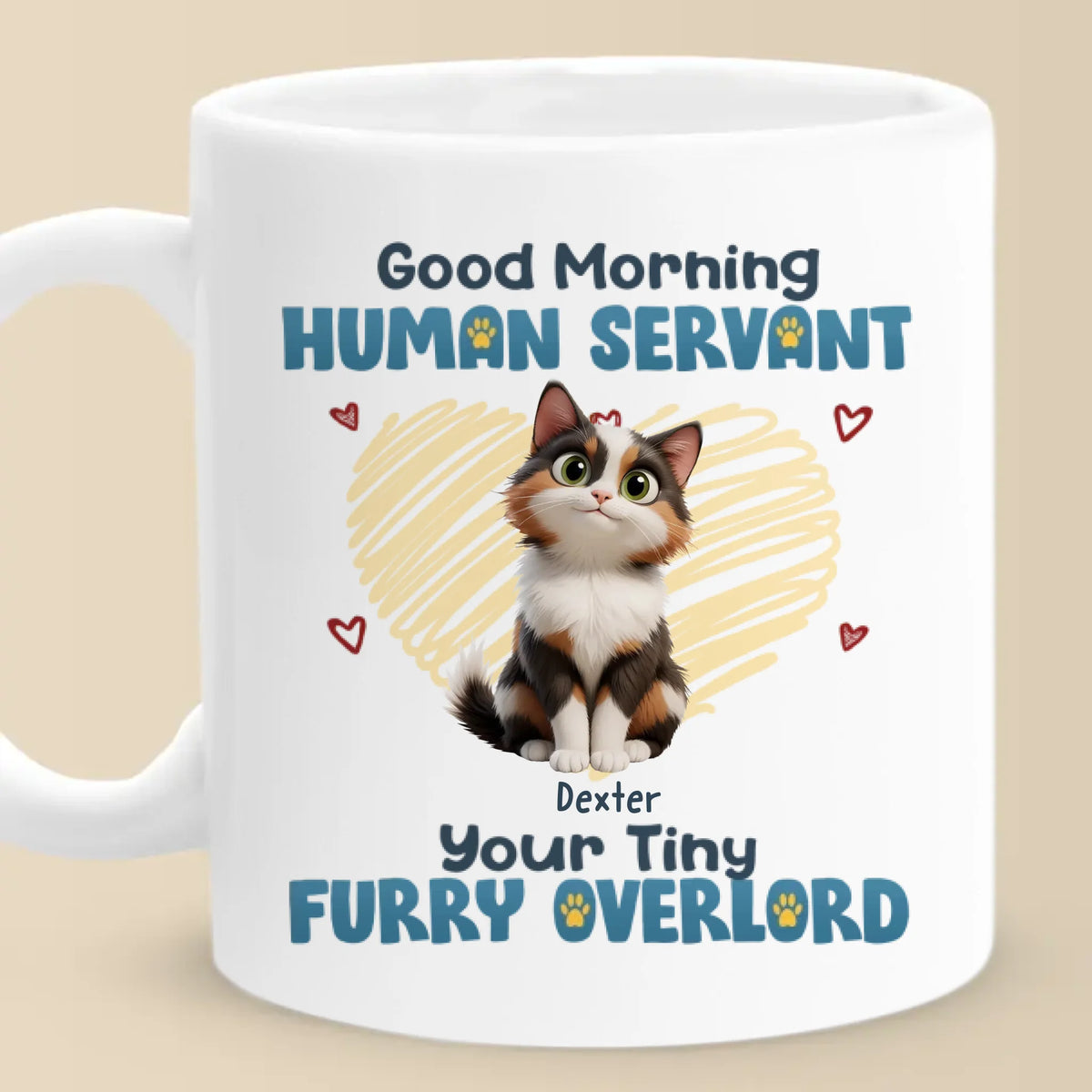 Tasse personnalisée « Paws And Reflect » pour chat – Cadeau pour propriétaires et amoureux des animaux