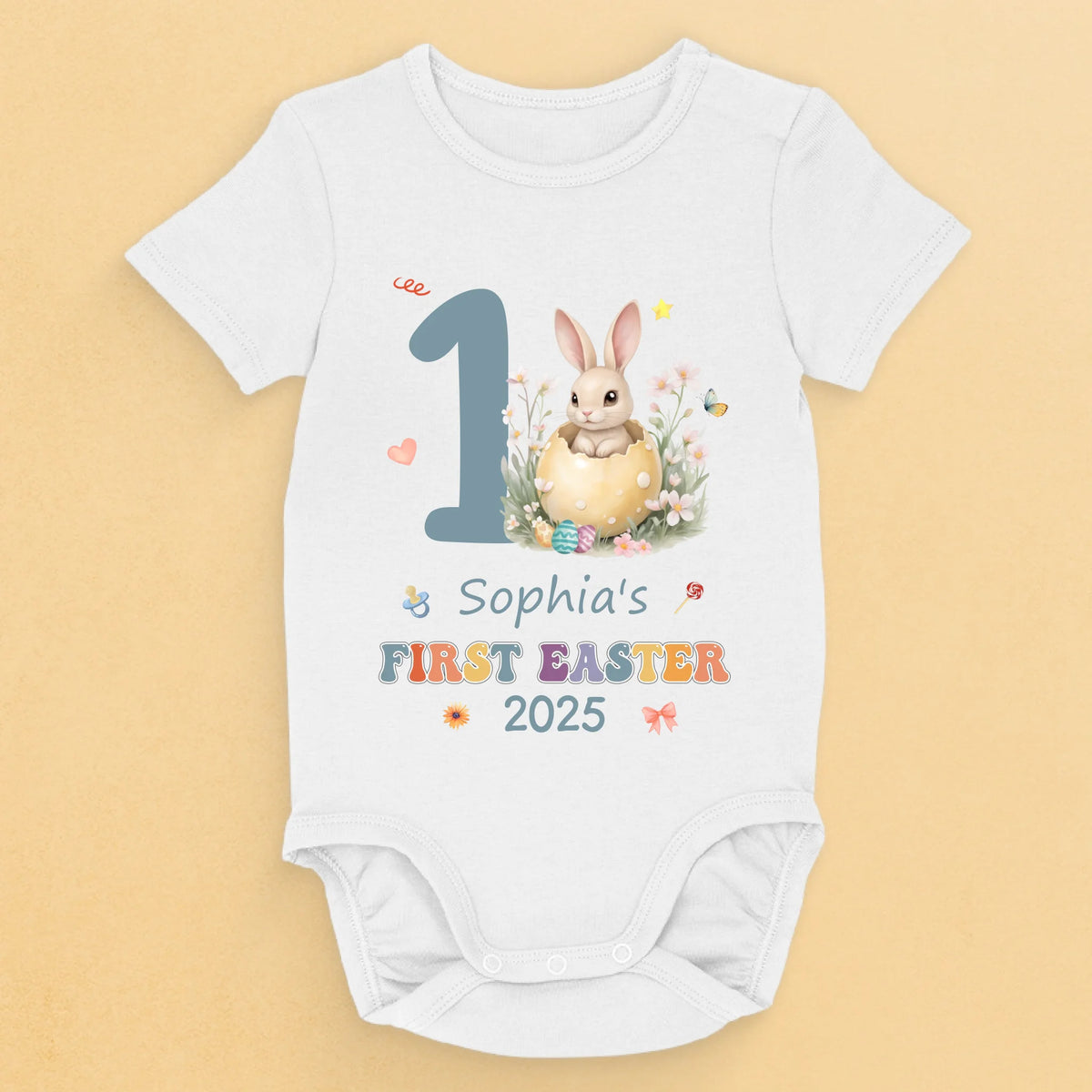 La gentillesse est là pour Pâques ! Body bébé personnalisé en famille ! Cadeau de Pâques pour bébé, enfant et nouveau-né