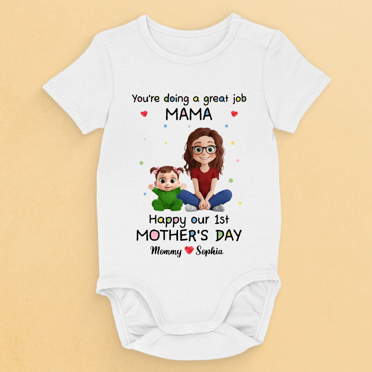 Tu fais un travail incroyable, maman - Body bébé personnalisé pour la famille - Fête des mères, cadeau de baby shower, cadeau pour la première maman