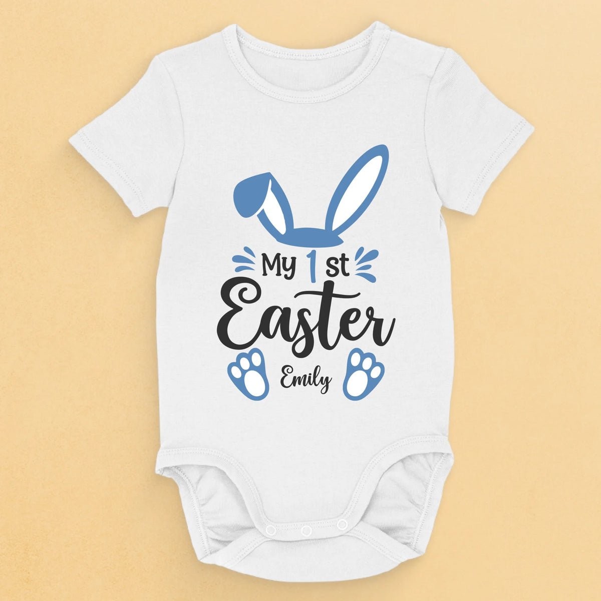 Câlins, rires et joie de Pâques - Body bébé personnalisé pour toute la famille - Cadeau de Pâques pour bébé, enfant et nouveau-né
