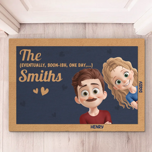 L'amour est notre aventure sans fin - Tapis décoratif personnalisé pour couple - Cadeau de pendaison de crémaillère pour mari et femme, anniversaire