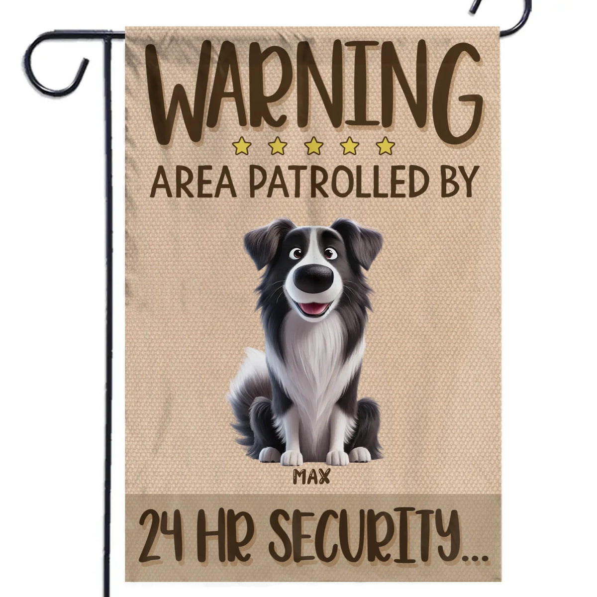 Amour féroce, garde intrépide – Drapeau personnalisé pour chien – Cadeau pour propriétaires et amoureux des animaux