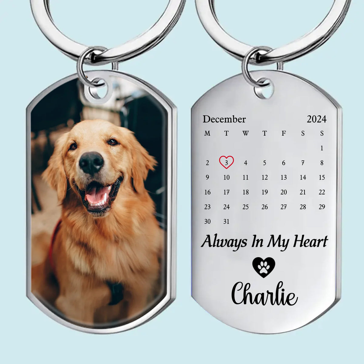 Porte-clés photo personnalisé, souvenir précieux, amour éternel - Cadeau de condoléances pour les propriétaires et les amoureux des animaux
