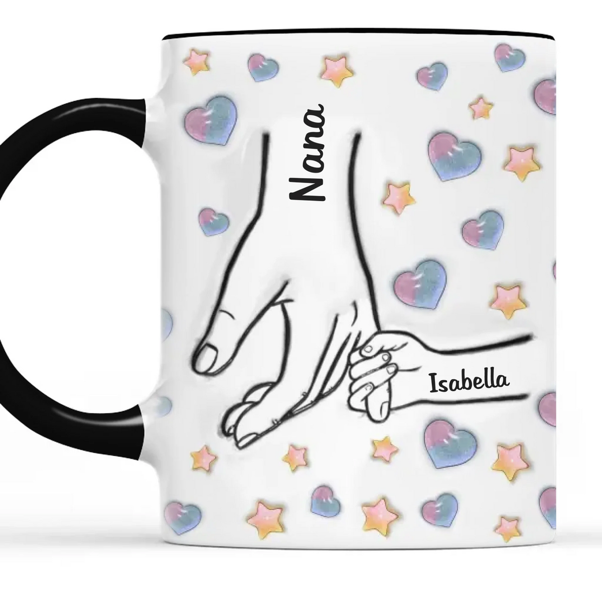 Des liens familiaux éternels - Mug personnalisé avec effet gonflable 3D imprimé - Cadeau de fête des mères pour maman et grand-mère