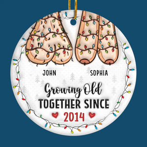 Une vie ne suffit jamais avec toi - Ornement personnalisé en 3D avec effet gonflé - Forme ronde en céramique - Cadeau de Noël pour mari et femme, anniversaire