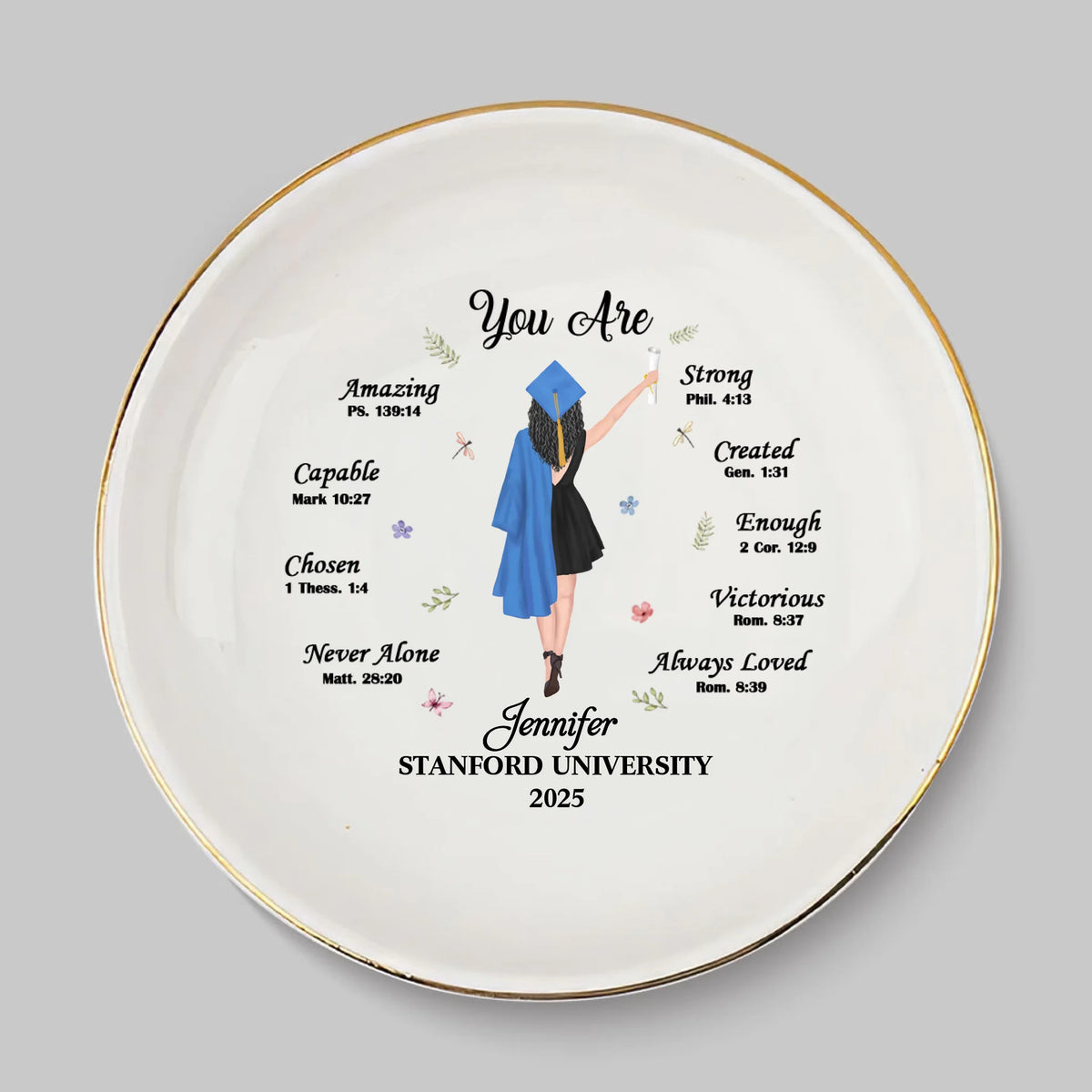 L'avenir est prometteur, continuez à progresser - Plat à bijoux personnalisé pour la famille - Cadeau de remise de diplôme pour les membres de la famille, les frères et sœurs