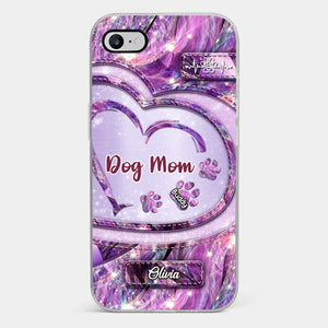 Paw Prints On My Heart - Dog Personalized Custom Clear Phone Case - Gift For Pet Owners, Pet Lovers
