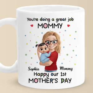 Petits bras, amour éternel - Mug personnalisé pour la famille - Cadeau pour la fête des mères, baby shower, première maman