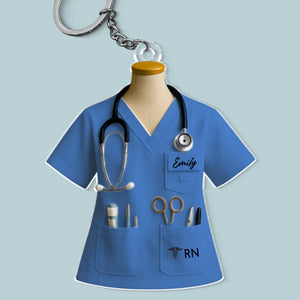 Une poche pleine d'outils, un cœur plein de soins - Porte-clés personnalisé en acrylique pour infirmière - Appréciation, remerciement, vie d'infirmière, vie de médecin