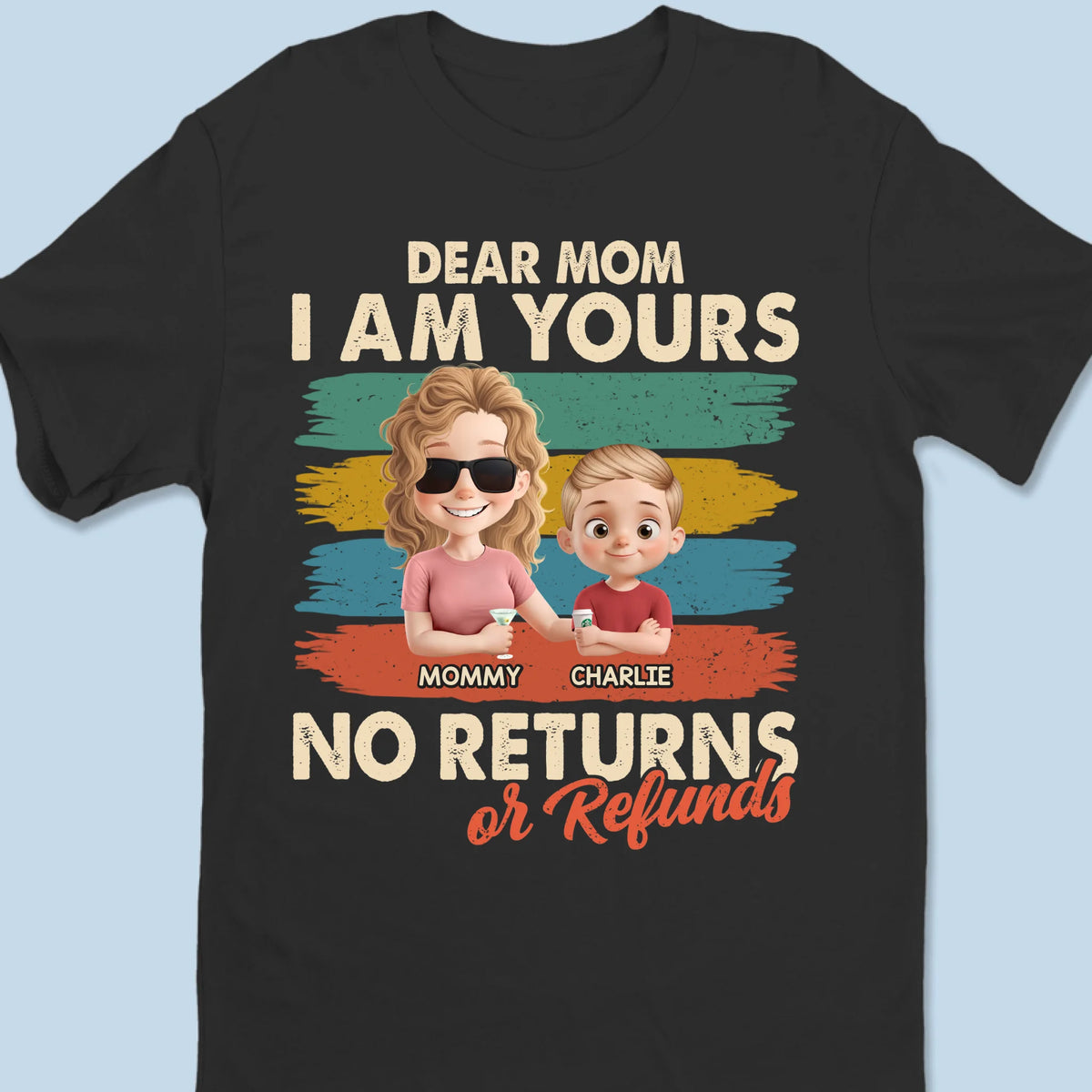 L'amour n'a pas besoin de remboursement - T-shirt unisexe personnalisé pour la famille, T-shirt premium, sweat à capuche - Fête des Mères, cadeau pour maman