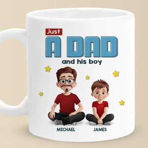 Liés par l'amour, pas seulement par le sang - Tasse personnalisée pour la famille - Cadeau pour la fête des pères