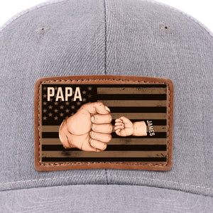 Ensemble, nous sommes invincibles - Chapeau personnalisé en cuir avec patch - Fête des pères, cadeau pour papa, grand-père