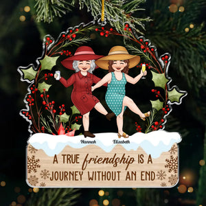 All Is Calm, All Is Bright - Bestie Personalized Custom Ornament - Acrylic Custom Shaped - Christmas Gift For Best Friends, BFF, Sisters