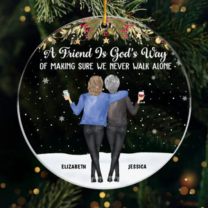 Faites de ce mois de décembre un moment inoubliable ! Décoration personnalisée pour meilleure amie - Forme personnalisée en acrylique - Cadeau de Noël pour meilleures amies, meilleures amies et sœurs