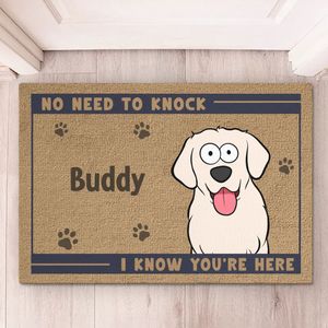 Tapis décoratif personnalisé pour chien - Cadeau de pendaison de crémaillère pour propriétaires et amoureux des animaux