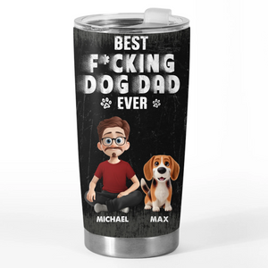 Meilleur papa de tous les temps - Gobelet personnalisé pour chien - Fête des pères, cadeau pour papa, propriétaires d'animaux, amoureux des animaux
