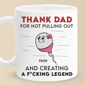 La grandeur est née d'un geste risqué - Mug personnalisé pour la famille - Fête des pères, cadeau pour papa