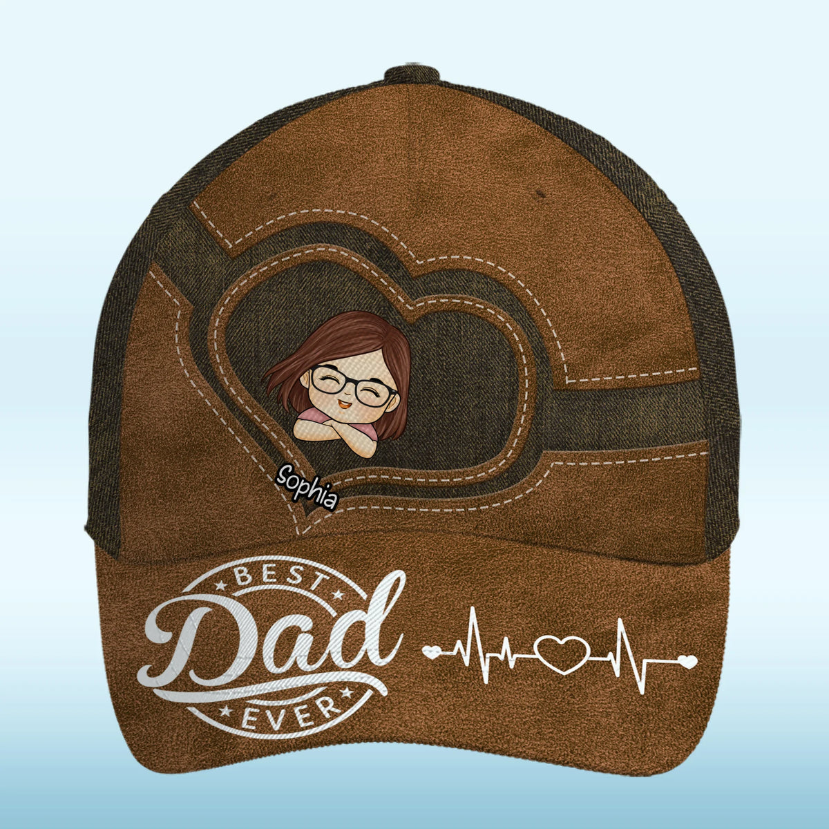 Plus qu'un titre, papa est notre héros - Casquette personnalisée pour la famille, casquette classique à imprimé intégral - Nouveauté, fête des pères, cadeau pour papa, grand-père