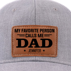 Blessed To Be Called Dad - Family Personalized Custom Leather Patch Hat - Father's Day, Gift For Dad, Grandpa