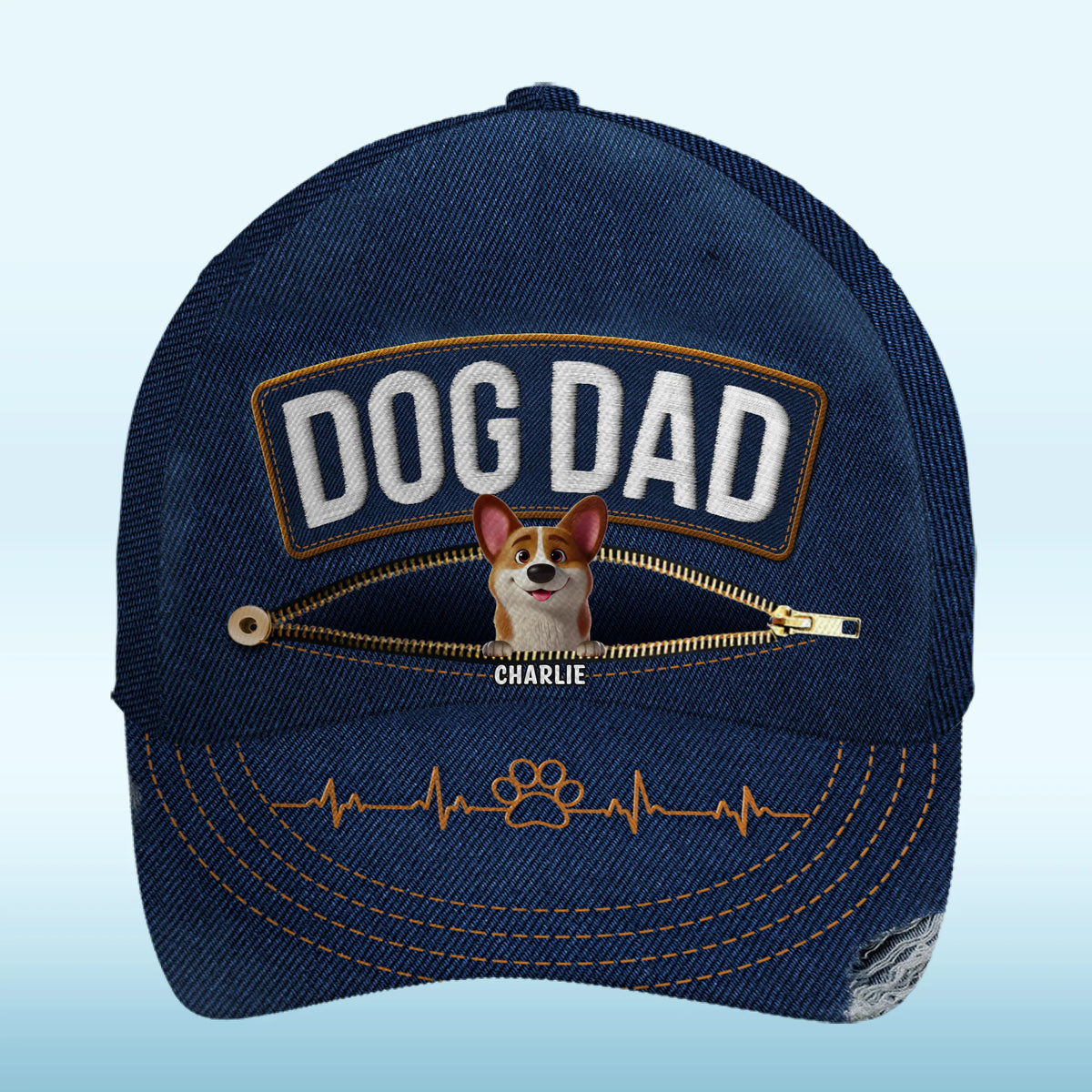 Le bonheur, c'est d'être parent d'un animal de compagnie ! Casquette personnalisée pour chien, imprimé intégral, cadeau idéal pour les propriétaires et les amoureux des animaux.