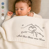 Custom Embroidered Knitted Baby Blanket - Personalized Baby Shower, Gifts For New Moms, New Dads, New Parents - Little Steps Begin Great Journeys