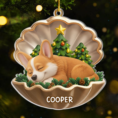 Custom Acrylic Ornament - Personalized Pet Christmas Memorial Sympathy Gifts For Dogs - Forever My Christmas Angel