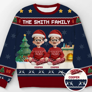 Custom Unisex Ugly Sweatshirt - Personalized  Christmas Birthday Gifts For Family, Dog Cat Lovers - All We Need For Christmas Is Family