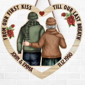 Mon amour unique et éternel - Panneau en bois personnalisé pour couple - Cadeau pour mari et femme, anniversaire