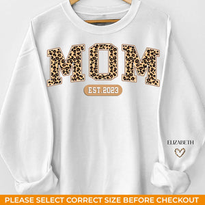 La maison est là où maman est - Sweat-shirt unisexe personnalisé avec motif sur la manche - Cadeau pour maman, grand-mère