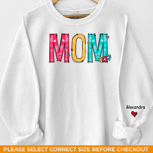 Maman, ton amour est mon ancre - Sweat-shirt unisexe personnalisé avec motif sur la manche - Cadeau pour maman, grand-mère