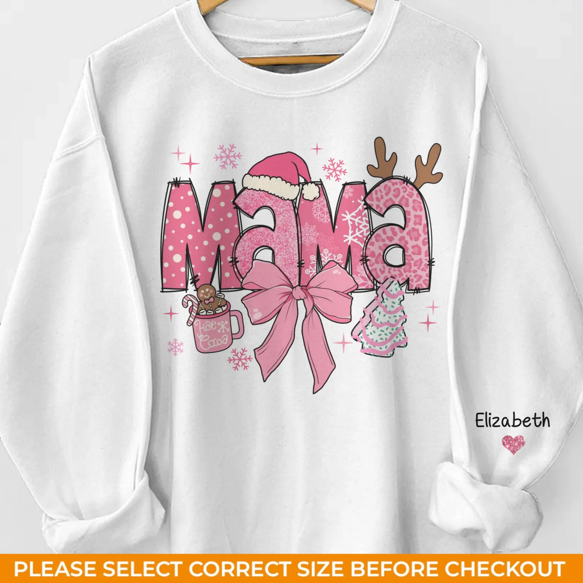 Les petits-enfants sont le soleil de la journée de grand-mère - Sweat-shirt unisexe personnalisé avec motif sur la manche - Cadeau de Noël pour maman et grand-mère