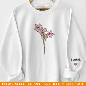 Family Is The Most Beautiful Garden Of All - Family Personalized Custom Unisex Sweatshirt, Hoodie With Design On Sleeve - Mother's Day, Gift For Mom, Grandma