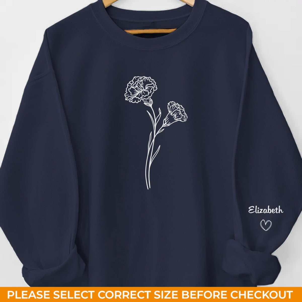 Blooming Bonds - Sweat-shirt unisexe personnalisé avec motif sur la manche - Cadeau pour maman et grand-mère