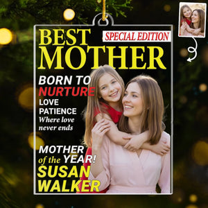 Custom Photo Magazine Acrylic Ornament - Personalized Christmas Birthday Gifts For Mom - Her Love Lights Everything