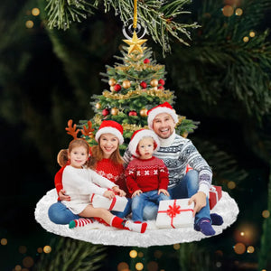 Custom Photo My Family Knows How To Sparkle At Christmas! - Family Personalized Custom Ornament - Acrylic Custom Shaped - Christmas Gift For Family Members