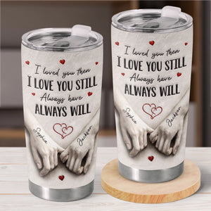 Custom Tumbler - Personalized Anniversary Wedding Gifts For Husband And Wife, Him And Her - Love Feels Right With You